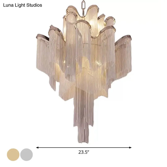 Nordic Led Aluminum Ceiling Chandelier For Living Room - Stylish Pendant Light Fixture