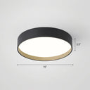 Nordic Led Ceiling Flush Mount Lamp With Acrylic Diffuser For Kitchen Black / 16’ White