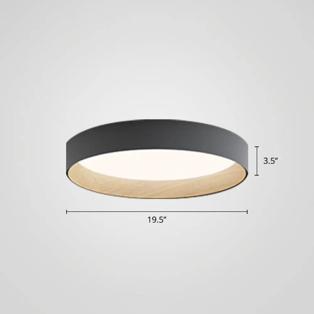 Nordic Led Ceiling Flush Mount Lamp With Acrylic Diffuser For Kitchen Grey / 19.5’ Third Gear