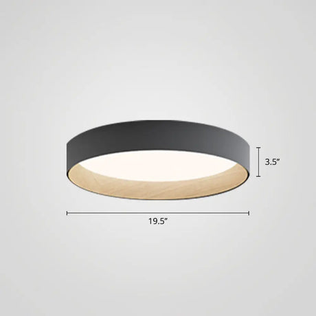Nordic Led Ceiling Flush Mount Lamp With Acrylic Diffuser For Kitchen Grey / 19.5’ Third Gear