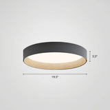 Nordic Led Ceiling Flush Mount Lamp With Acrylic Diffuser For Kitchen Grey / 19.5’ White