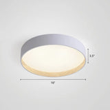 Nordic Led Ceiling Flush Mount Lamp With Acrylic Diffuser For Kitchen White / 16’ Remote Control