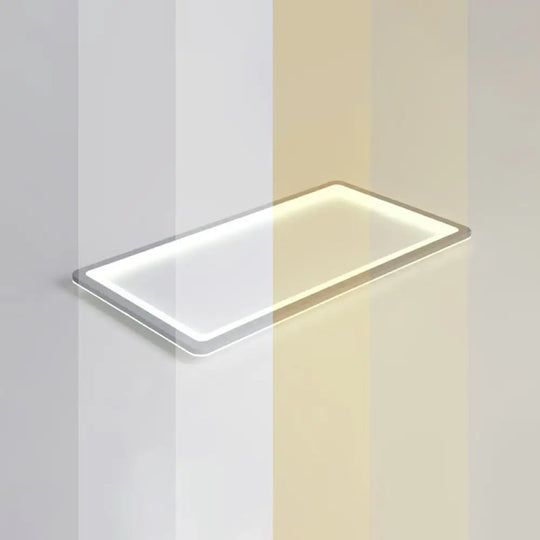 Nordic Led Ceiling Light: Dark Grey Ultra-Thin Flush Mount With Acrylic Shade Gray / 39 Remote