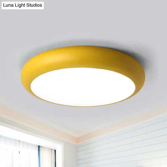 Nordic Led Ceiling Light For Childrens Bedroom Yellow / 14
