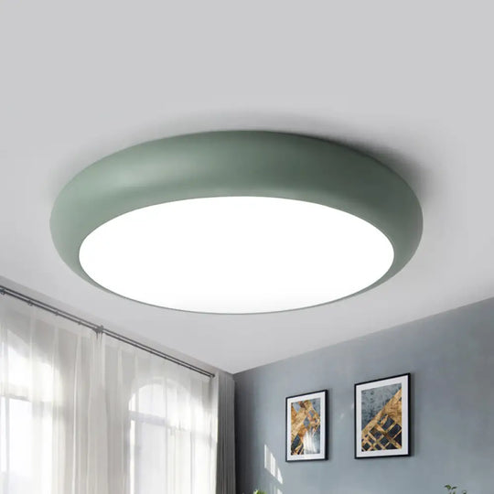 Nordic Led Ceiling Light For Children’s Bedroom Green / 14’