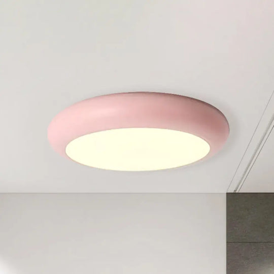 Nordic Led Ceiling Light For Children’s Bedroom Pink / 14’