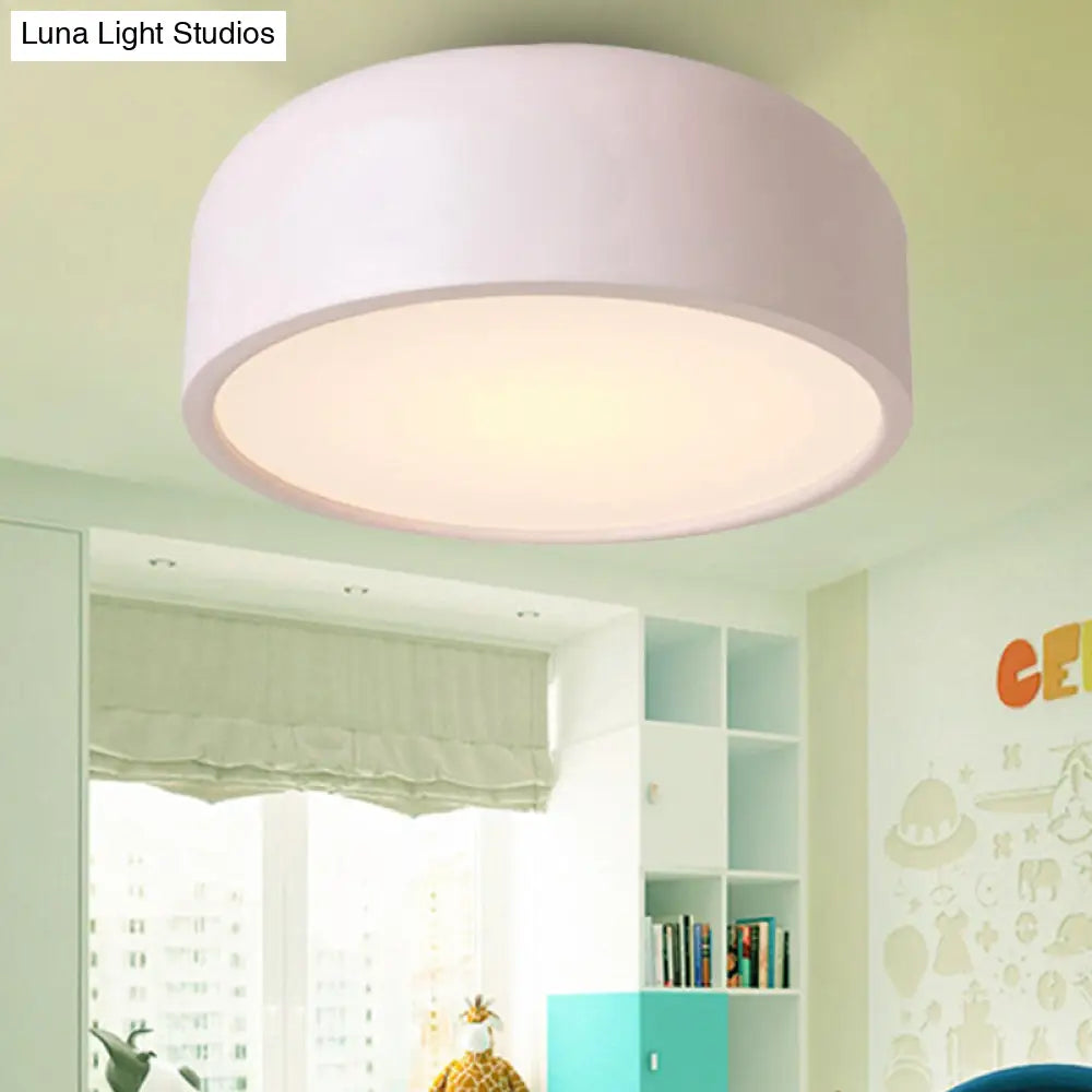 Nordic Led Ceiling Light For Kids Bedroom With Acrylic Dome Shade Pink / 14