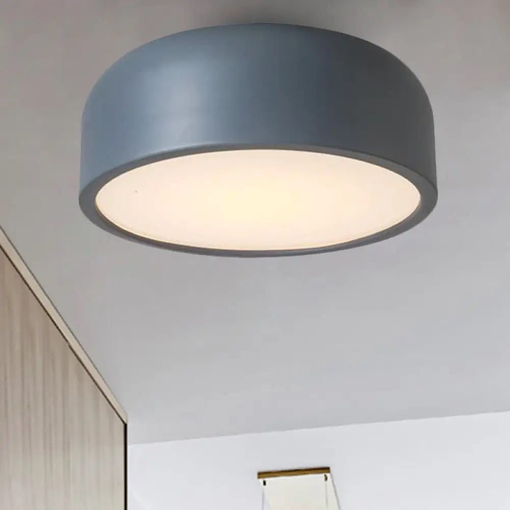 Nordic Led Ceiling Light For Kid’s Bedroom With Acrylic Dome Shade Grey / 14’