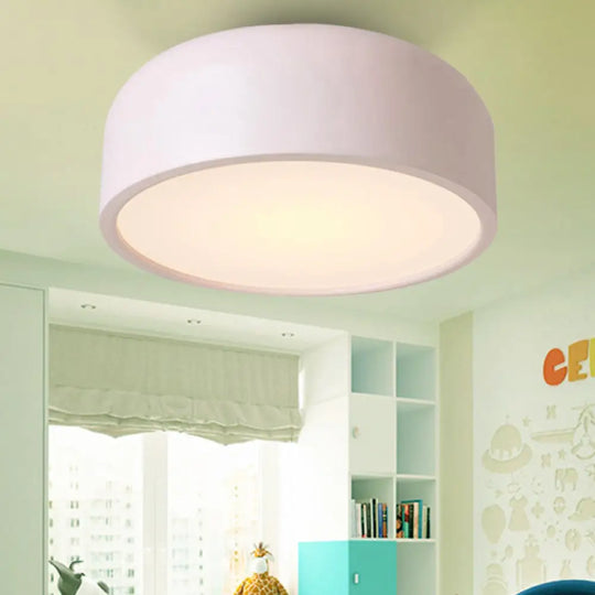 Nordic Led Ceiling Light For Kid’s Bedroom With Acrylic Dome Shade Pink / 14’