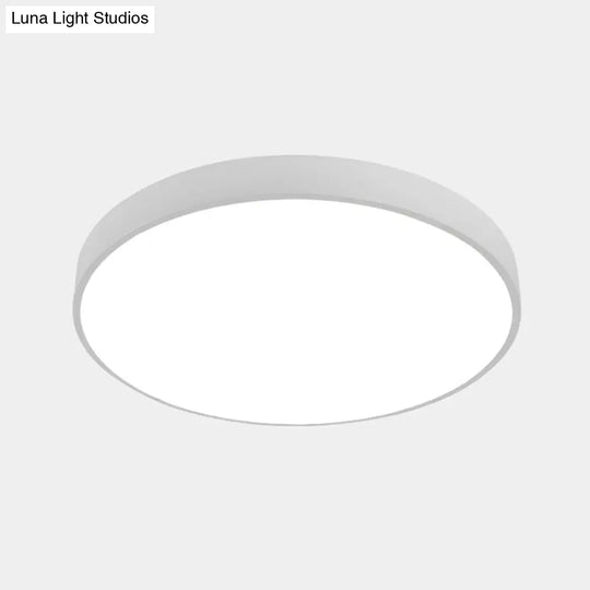 Nordic Led Ceiling Light With Acrylic Diffuser For Hallways - Sleek Metal Flush Mount