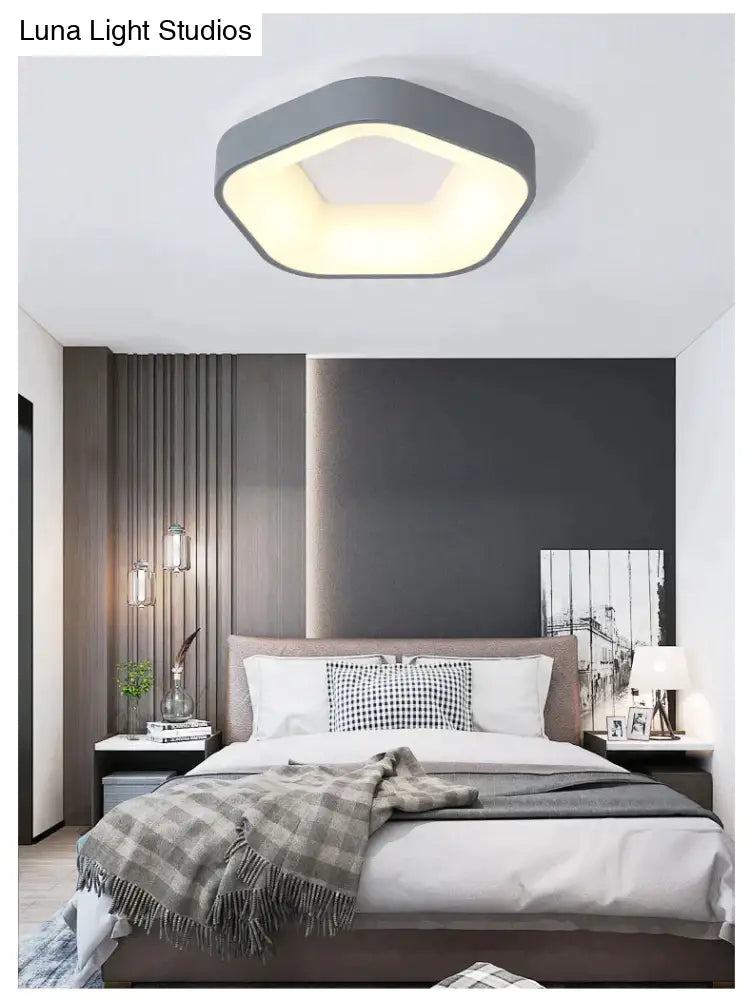 Nordic Led Ceiling Lights For Bedroom Kitchen Post Modern Lighting Lamp Dimmable With Remote