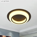 Nordic Led Circle Ceiling Light In Acrylic - Sleek Flush Mount For Bedroom