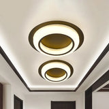 Nordic Led Circle Ceiling Light In Acrylic - Sleek Flush Mount For Bedroom Grey