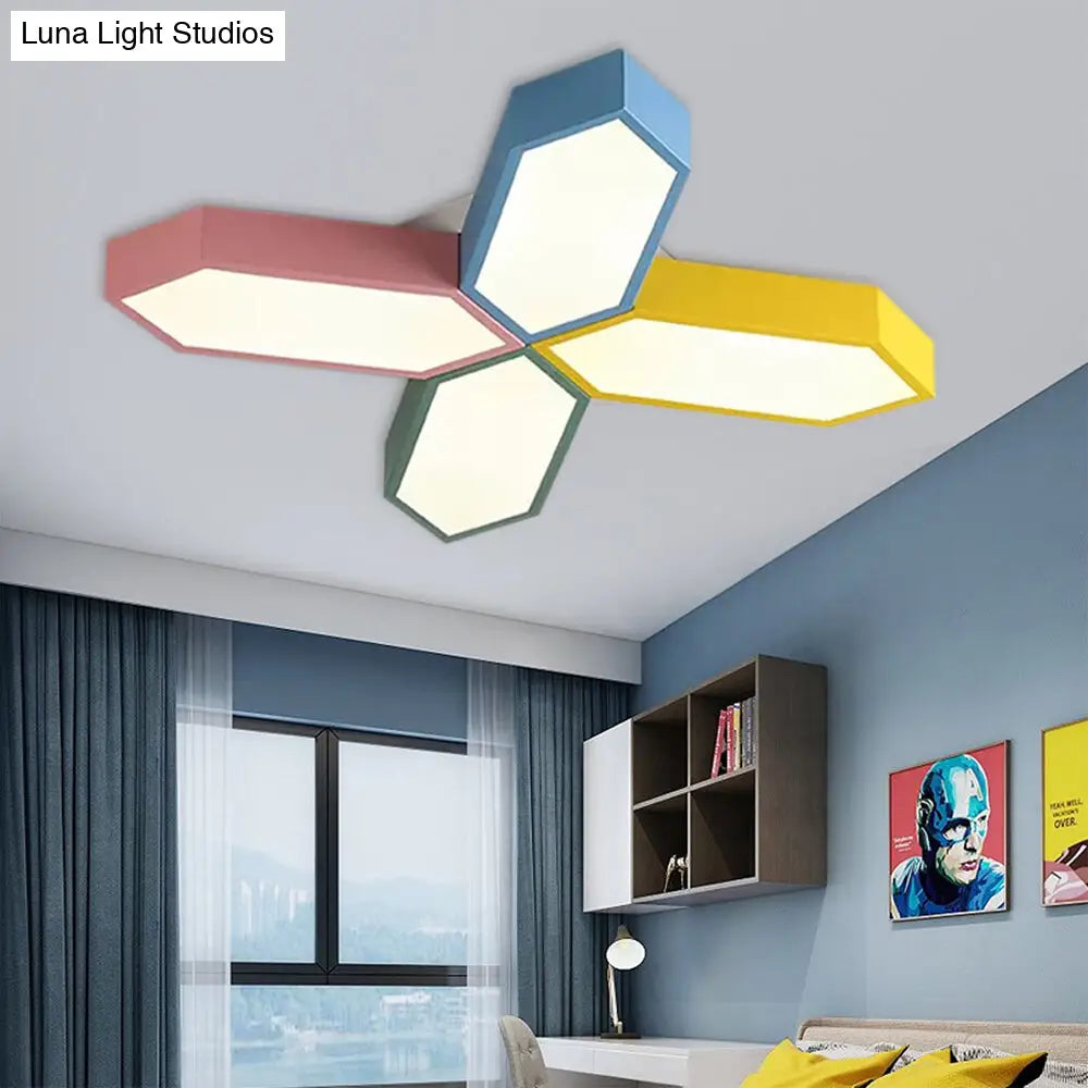 Nordic Led Cross Ceiling Lamp For Study Room And Kindergarten