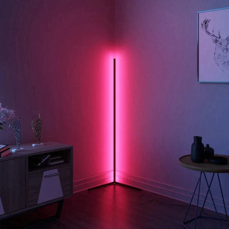 Nordic Led Floor Lamp Rgb Corner Right Angle Lights Coloful Bedroom Lamp Lighting Remote Control