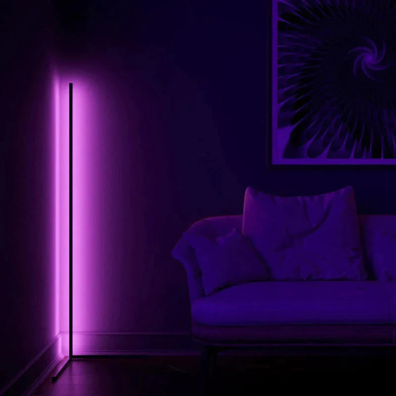 Nordic LED Floor Lamp RGB Corner LED Right Angle Floor Lights Coloful Bedroom lamp Lighting Remote Control Corner Standing Lamp