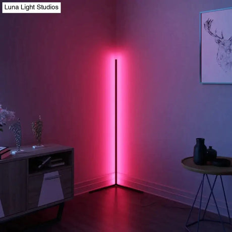 Nordic Led Floor Lamp Rgb Corner Right Angle Lights Coloful Bedroom Lamp Lighting Remote Control
