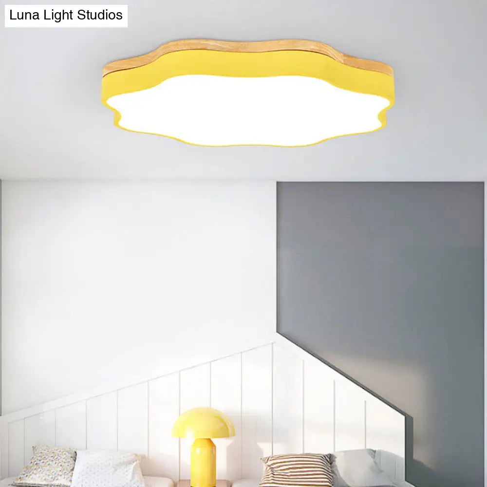 Nordic Led Flower Ceiling Light For Baby Bedroom