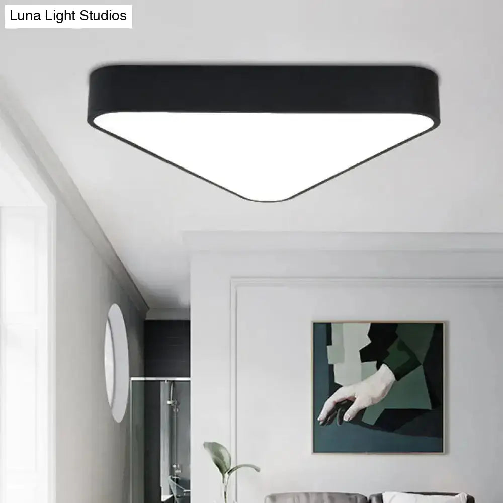 Nordic Led Flush Mount Ceiling Light For Foyer: Acrylic Triangle Fixture