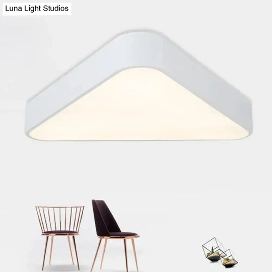 Nordic Led Flush Mount Ceiling Light For Foyer: Acrylic Triangle Fixture