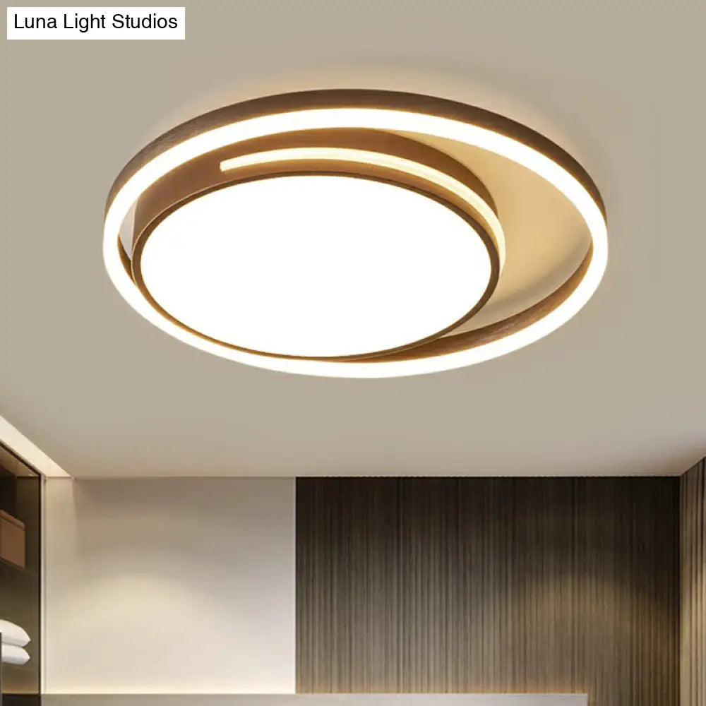 Nordic Led Flush Mount Lamp In White For Modern Corridors