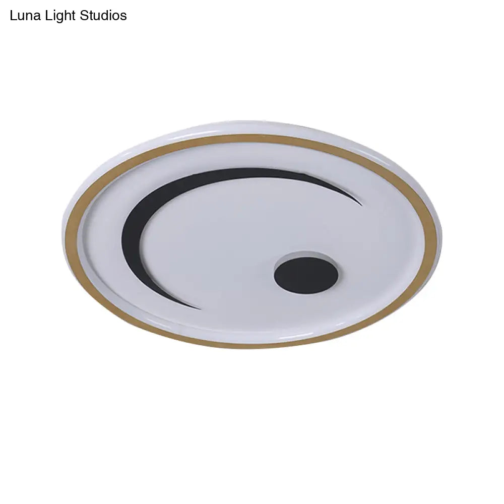 Nordic Led Flush Mount Light In Black/Gold Or White/Warm - Bedroom Lighting Fixture