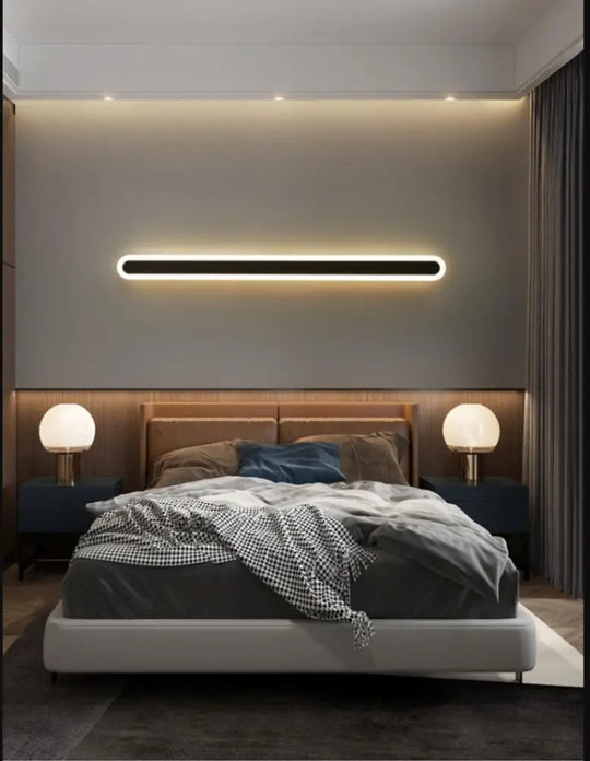 Nordic Led Flush Wall Sconce In Warm/White Light - Elongated Bar Design 16/23.5/31.5 W Acrylic