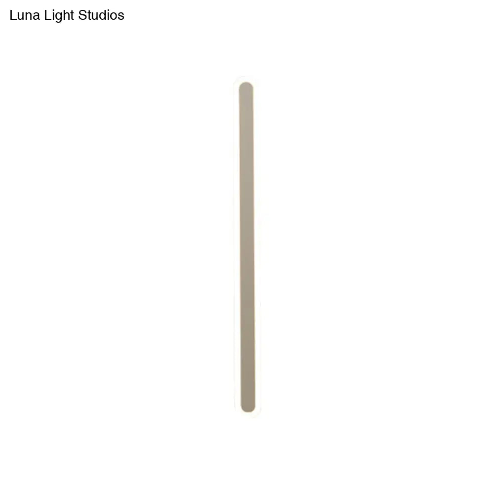 Nordic Led Flush Wall Sconce In Warm/White Light - Elongated Bar Design 16/23.5/31.5 W Acrylic