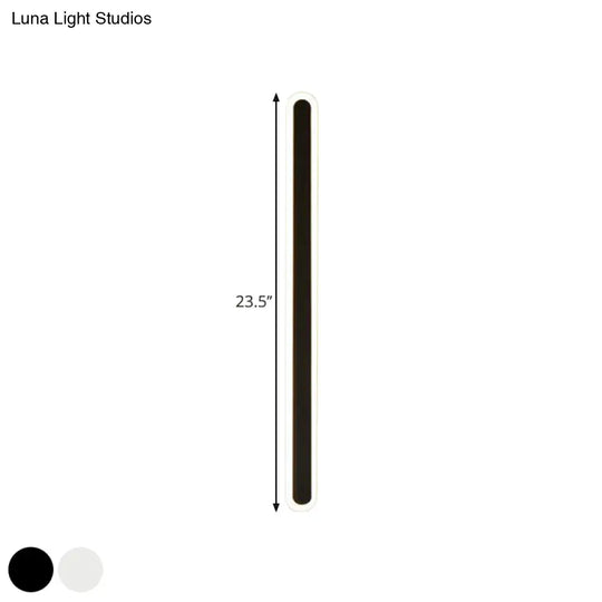 Nordic Led Flush Wall Sconce In Warm/White Light - Elongated Bar Design 16/23.5/31.5 W Acrylic