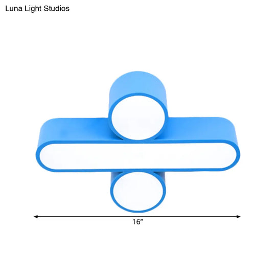 Nordic Led Flushmount Rgb Mathematical Notation Ceiling Lamp With Metal Shade