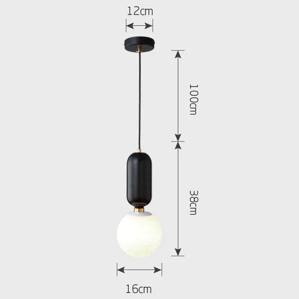 Nordic LED Pendant Lights Frosted Glass Industrial Handin Pendant Lamp Modern Bedroom Hanglamp Living Room Suspension Luminaire