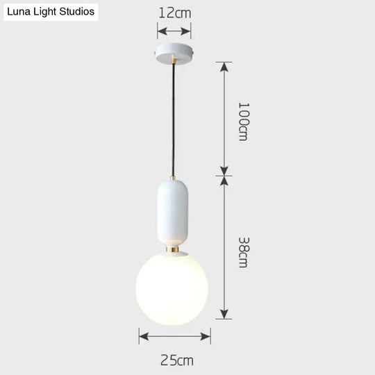 Nordic Led Pendant Lights Frosted Glass Industrial Handin Lamp Modern Bedroom Hanglamp Living Room