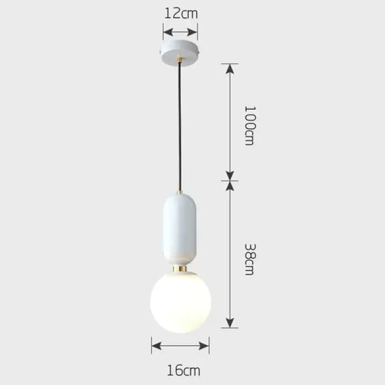 Nordic Led Pendant Lights Frosted Glass Industrial Handin Lamp Modern Bedroom Hanglamp Living Room