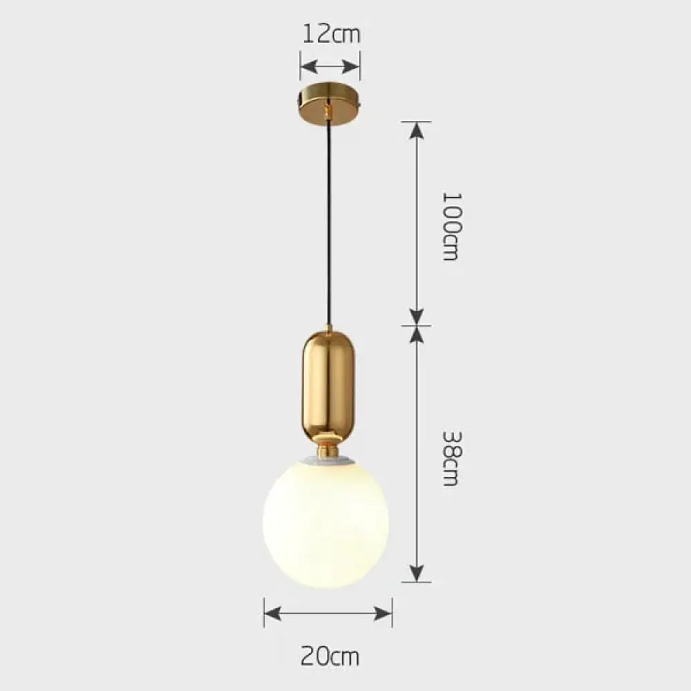 Nordic Led Pendant Lights Frosted Glass Industrial Handin Lamp Modern Bedroom Hanglamp Living Room