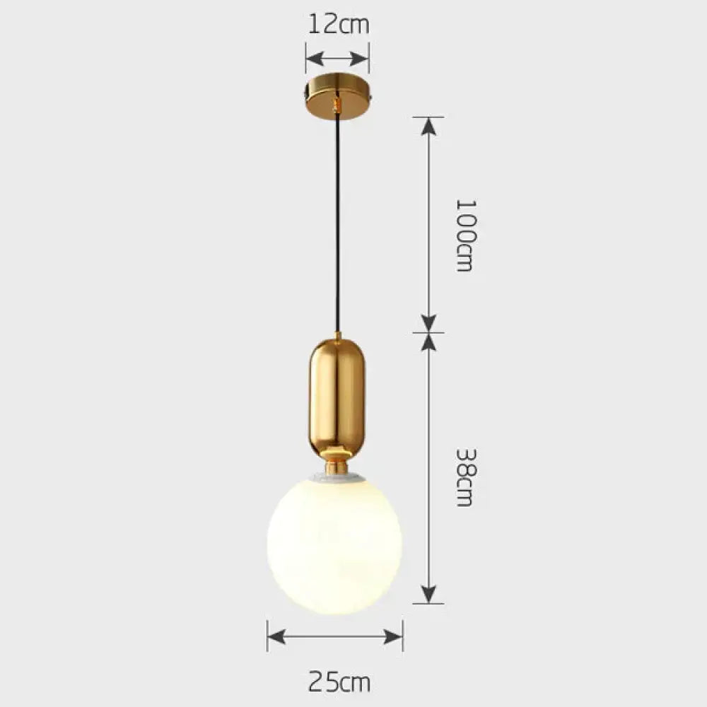 Nordic Led Pendant Lights Frosted Glass Industrial Handin Lamp Modern Bedroom Hanglamp Living Room