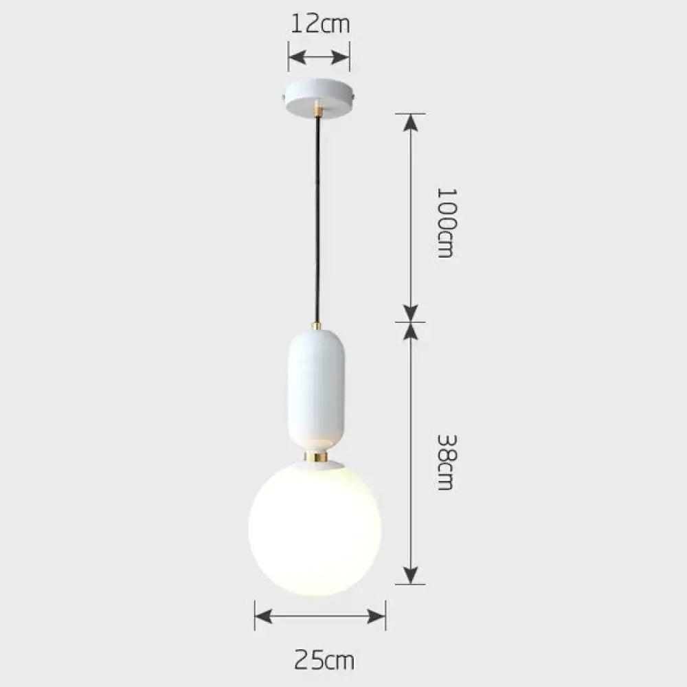 Nordic Led Pendant Lights Frosted Glass Industrial Handin Lamp Modern Bedroom Hanglamp Living Room