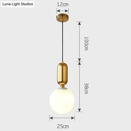 Nordic Led Pendant Lights Frosted Glass Industrial Handin Lamp Modern Bedroom Hanglamp Living Room