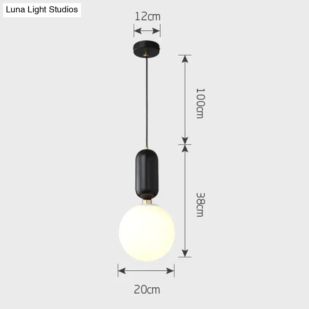 Nordic Led Pendant Lights Frosted Glass Industrial Handin Lamp Modern Bedroom Hanglamp Living Room