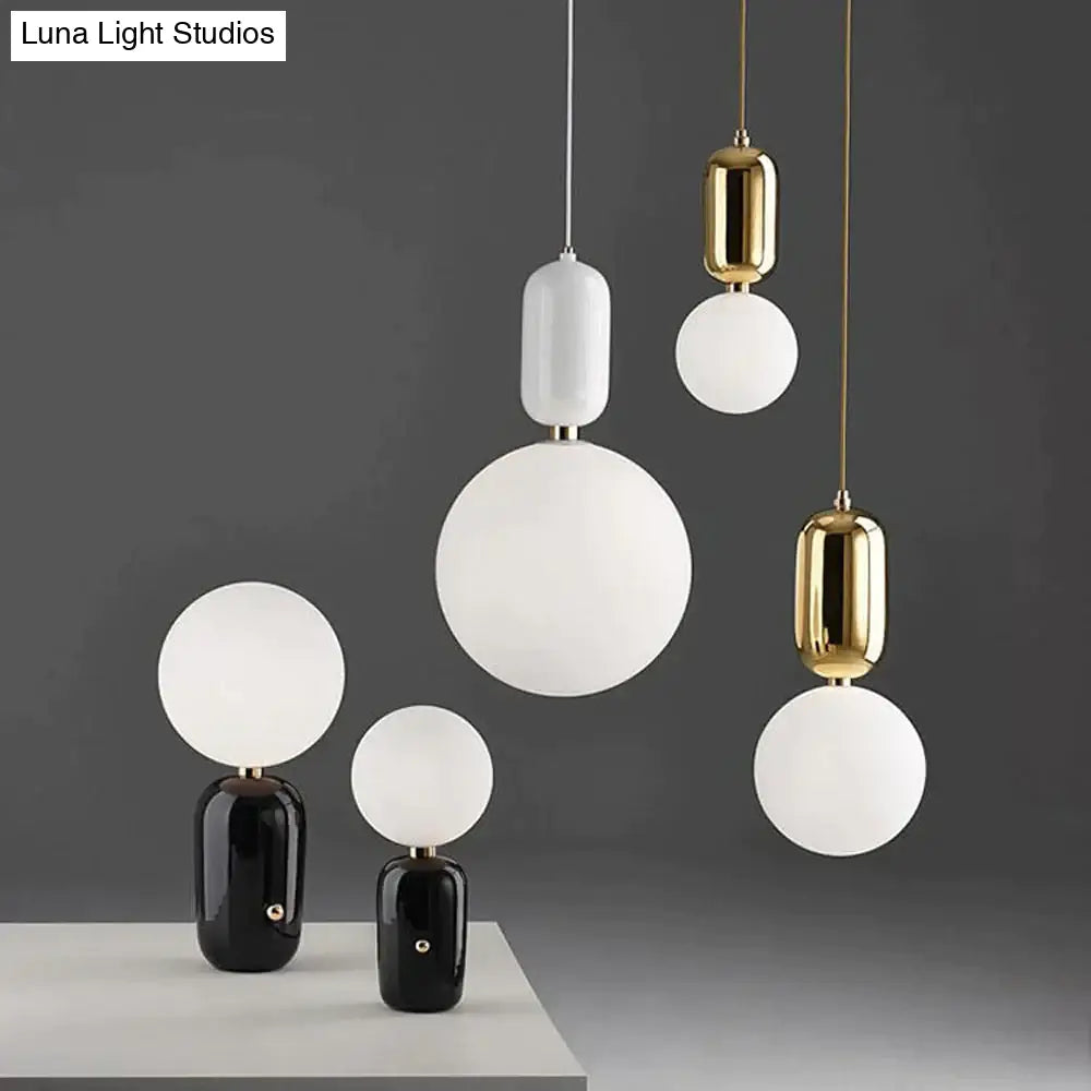 Nordic Led Pendant Lights Frosted Glass Industrial Handin Lamp Modern Bedroom Hanglamp Living Room