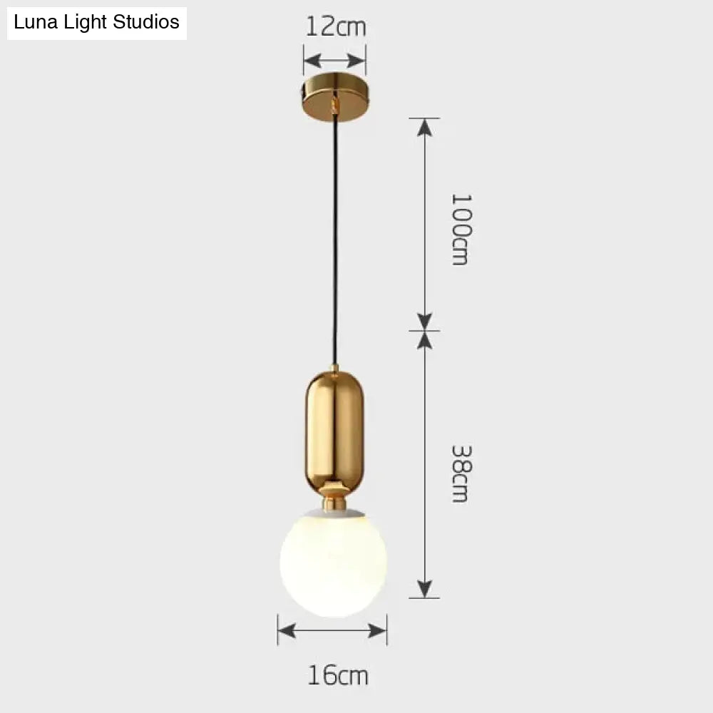 Nordic Led Pendant Lights Frosted Glass Industrial Handin Lamp Modern Bedroom Hanglamp Living Room