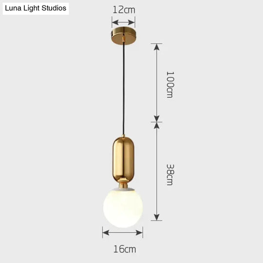 Nordic Led Pendant Lights Frosted Glass Industrial Handin Lamp Modern Bedroom Hanglamp Living Room