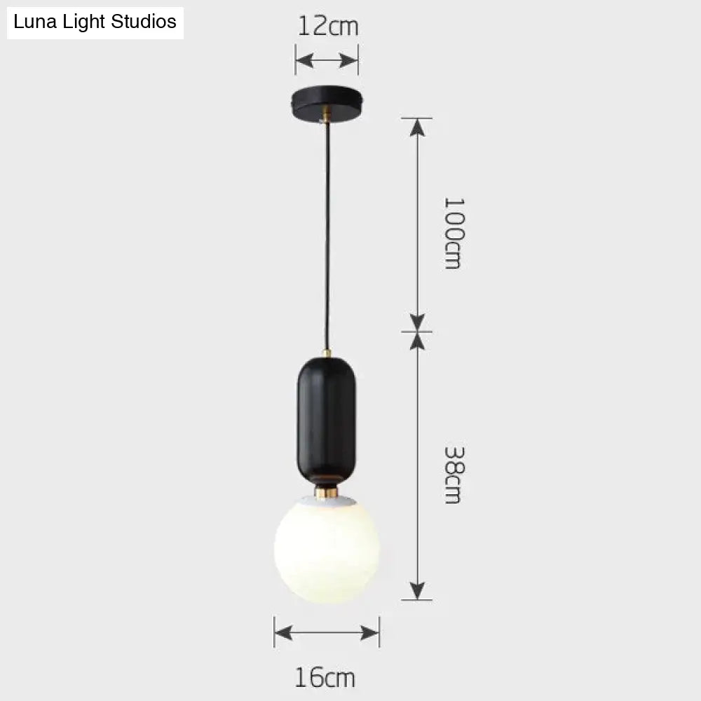 Nordic Led Pendant Lights Frosted Glass Industrial Handin Lamp Modern Bedroom Hanglamp Living Room