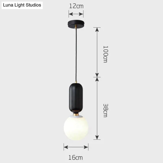 Nordic Led Pendant Lights Frosted Glass Industrial Handin Lamp Modern Bedroom Hanglamp Living Room