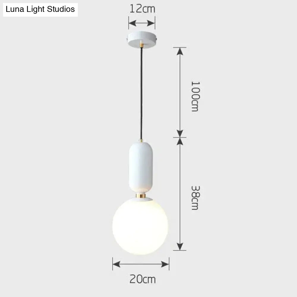 Nordic Led Pendant Lights Frosted Glass Industrial Handin Lamp Modern Bedroom Hanglamp Living Room