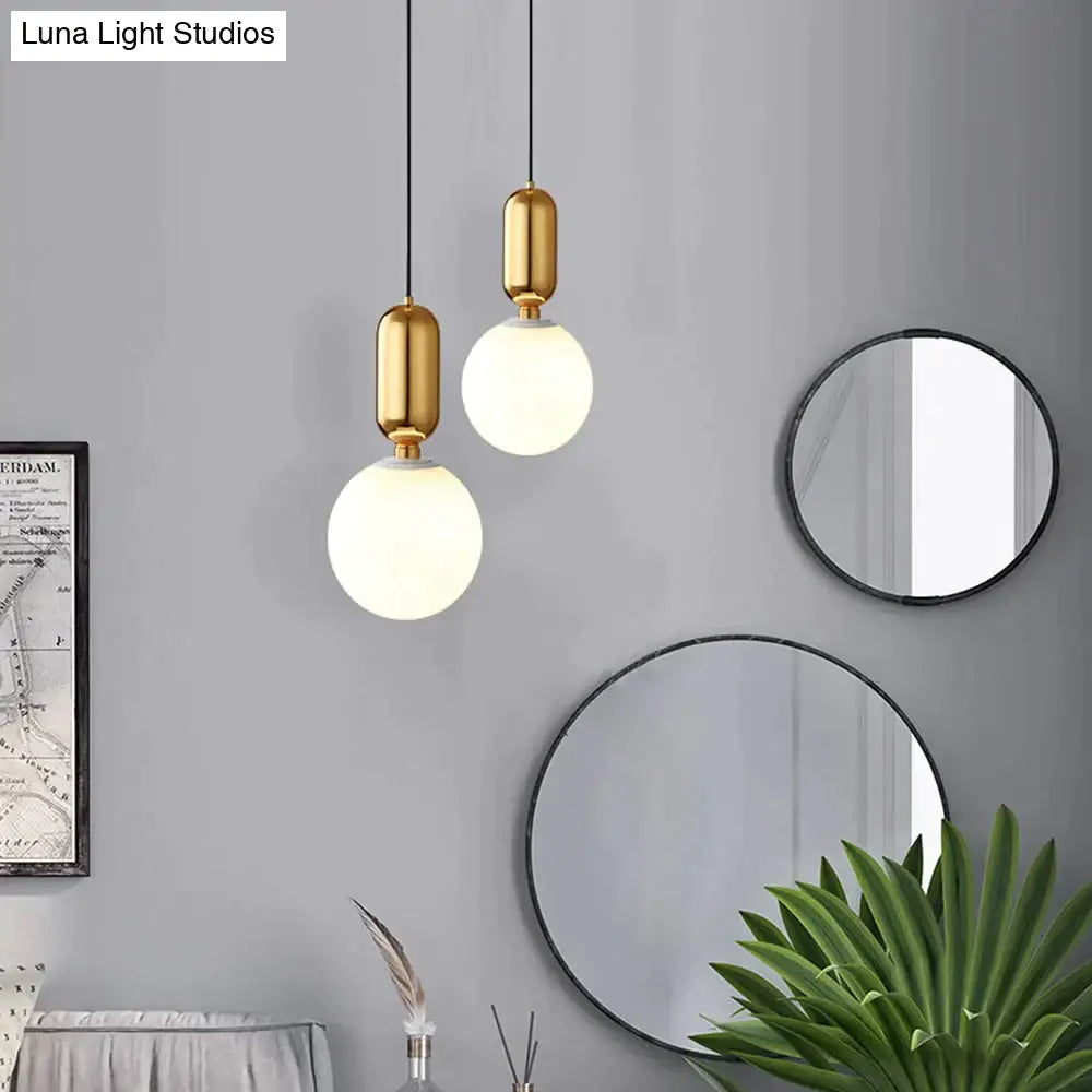 Nordic Led Pendant Lights Frosted Glass Industrial Handin Lamp Modern Bedroom Hanglamp Living Room