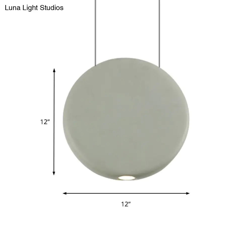 Modern Nordic Resin Pendant Lamp In Black/Grey/Green With Led Warm/White Light 3 Sizes