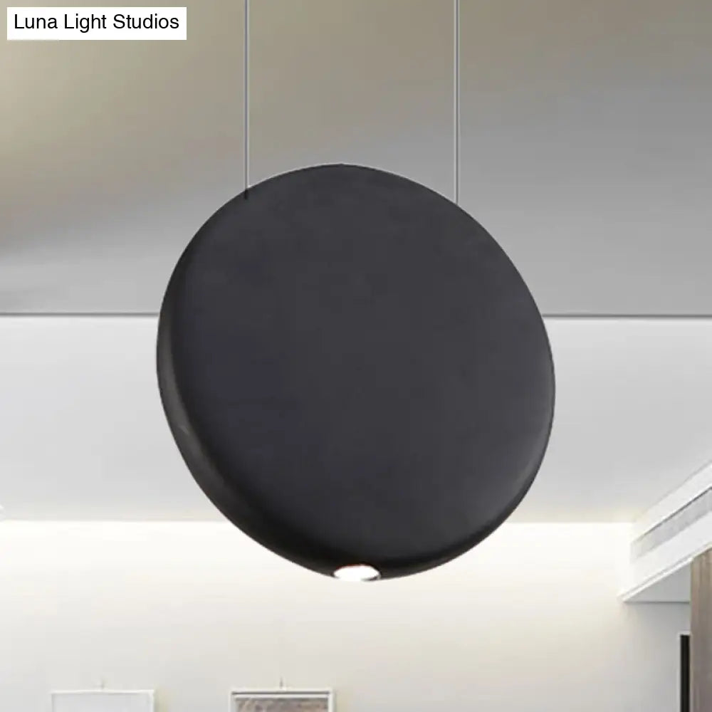 Nordic Led Resin Hanging Lamp Black/Grey/Green Round Suspension Pendant Warm/White Light 6’/8.5/12’W