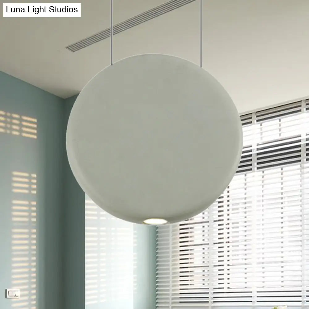 Nordic Led Resin Hanging Lamp Black/Grey/Green Round Suspension Pendant Warm/White Light 6’/8.5/12’W