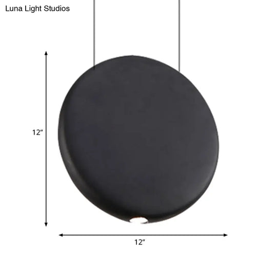 Nordic Led Resin Hanging Lamp Black/Grey/Green Round Suspension Pendant Warm/White Light 6’/8.5/12’W