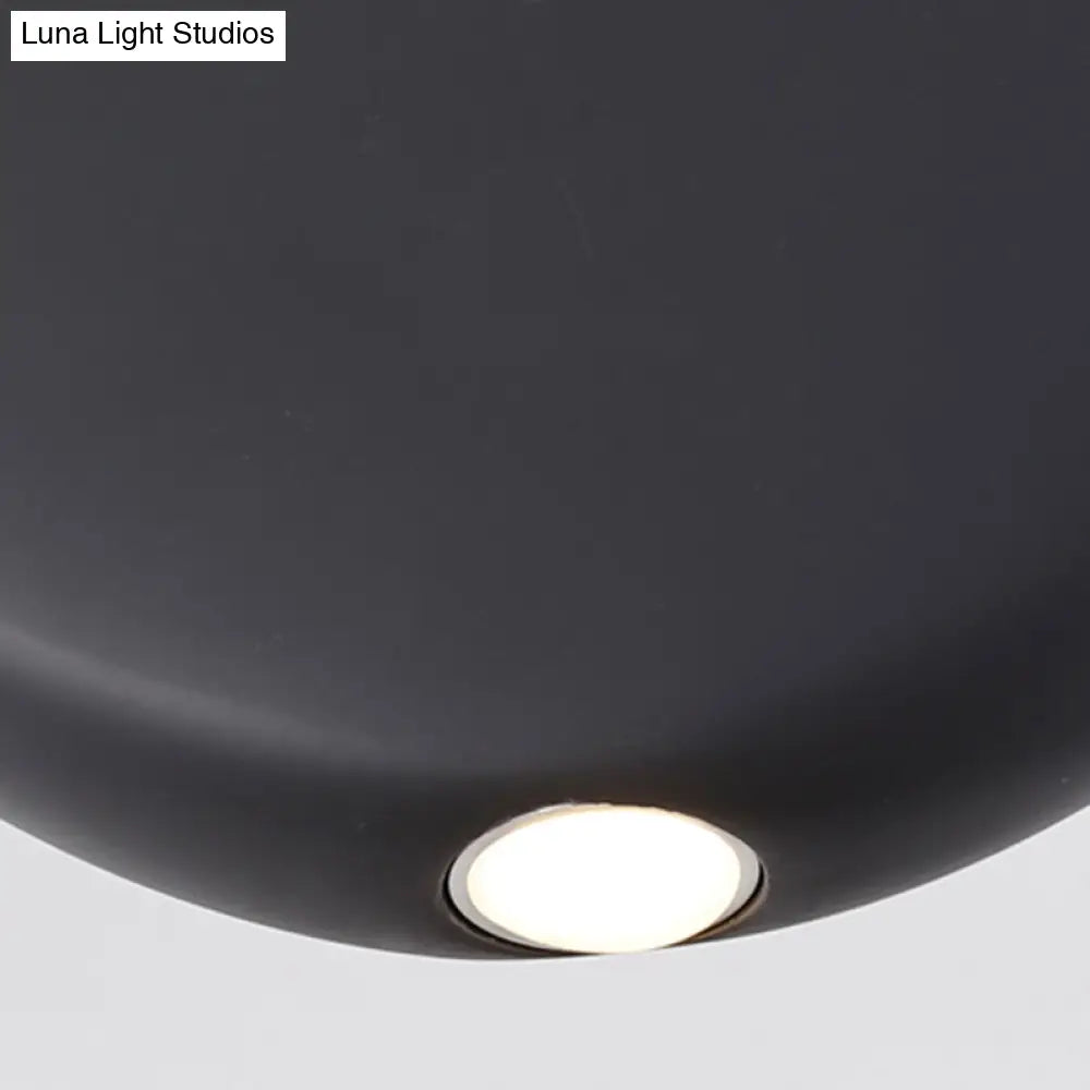 Modern Nordic Resin Pendant Lamp In Black/Grey/Green With Led Warm/White Light 3 Sizes